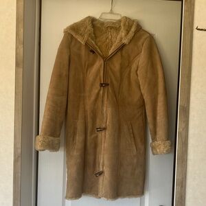 Wilsons Leather Tan Shearling Coat